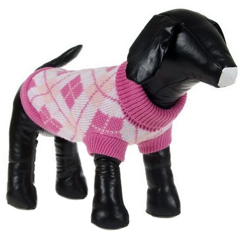 The Pet Life Argyle Style Ribbed Fashion Sweater