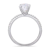 Womens 1/10 CT. T.W. White Moissanite 14K Gold Engagement Ring