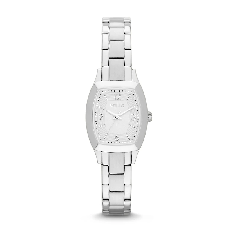 Relic By Fossil Everly Womens Silver Tone Stainless Steel Bracelet Watch Zr34270