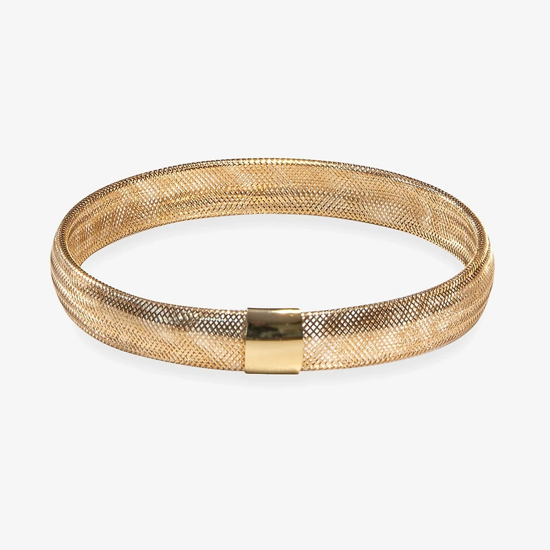 Made in Italy Womens 10K Gold Stretch Bracelet