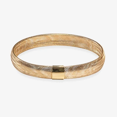 Made in Italy Womens 10K Gold Stretch Bracelet