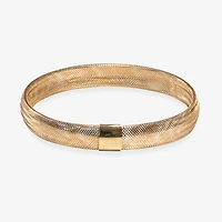 Made in Italy Womens 10K Gold Stretch Bracelet