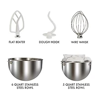 Kenmore Elite 6 qt Bowl-Lift Stand Mixer with Countdown Timer- 600 Watts