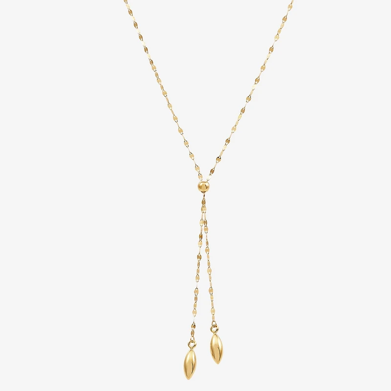 Gold Addiction Womens 14K Gold 18 Inch Y Necklace