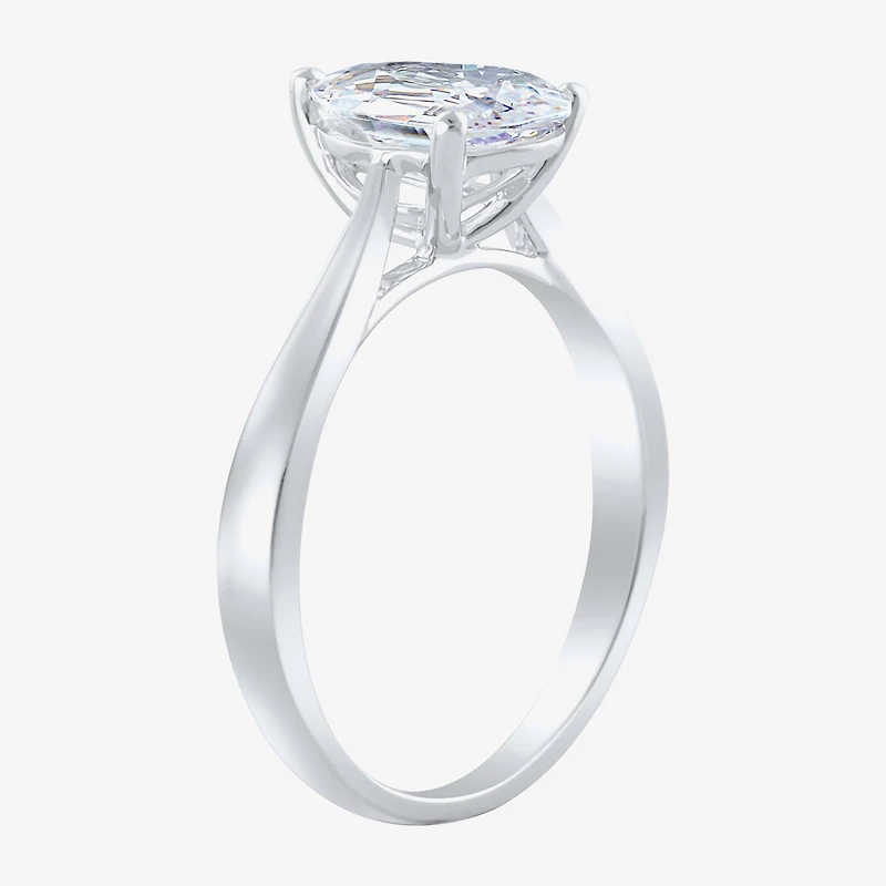 (H-I / SI2) Womens 1 1/2 CT. Lab-Grown White Diamond 14K Gold Pear Solitaire Engagement Ring