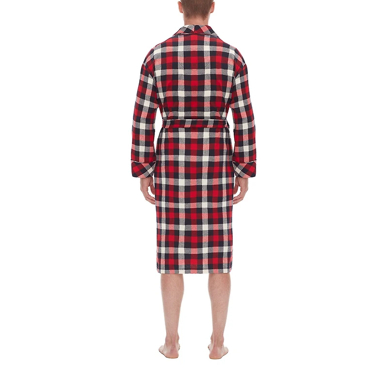 Residence Mens Flannel Long Sleeve Length Robe