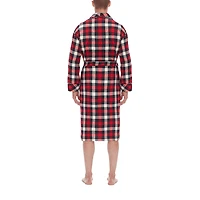 Residence Mens Flannel Long Sleeve Length Robe