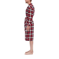 Residence Mens Flannel Long Sleeve Length Robe