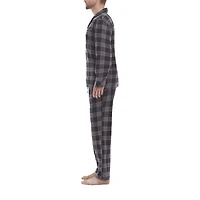 Residence Flannel Mens Flannel Long Sleeve 2-pc. Pajama Set