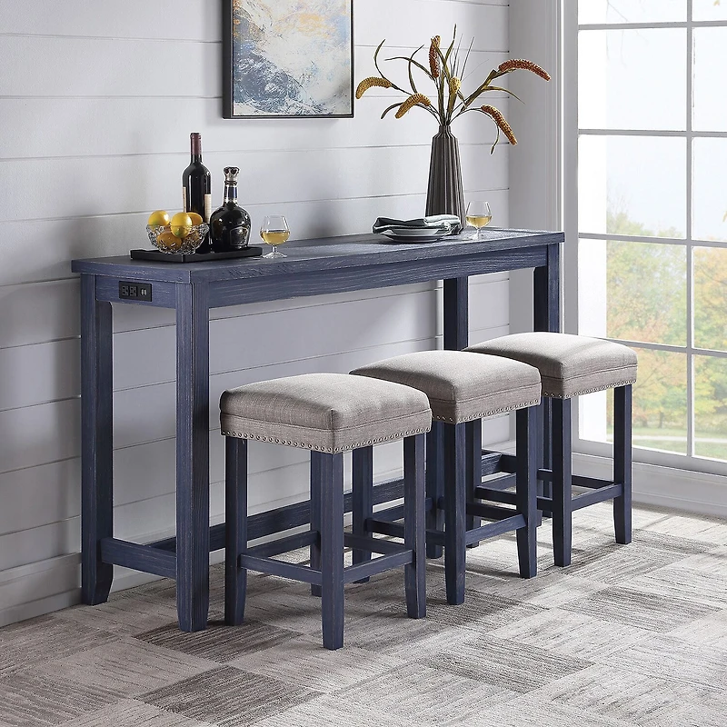 Furniture of America™ Mesti 4-pc. Counter Height Rectangular Dining Set