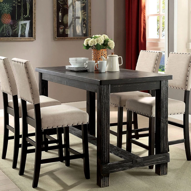 Furniture of America™ Minst 5-pc. Counter Height Rectangular Dining Set