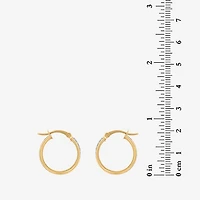 18k Gold Over Sterling Silver Glitter Hoop Earrings and Bangle Set