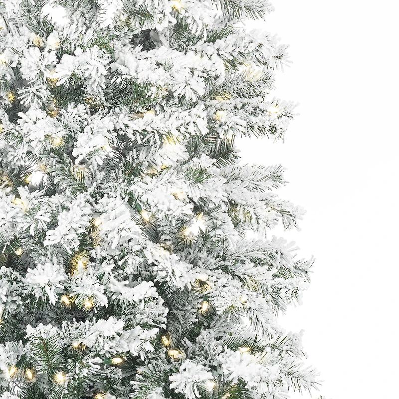 7.5' Flocked Pencil Christmas Tree