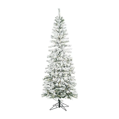 Vickerman 8 1/2 Foot Pre-Lit Flocked Christmas Tree