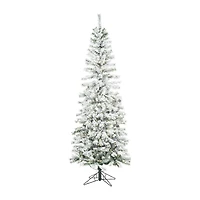 Vickerman 1/2 Foot Pre-Lit Flocked Christmas Tree