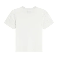 Byer California Big Kid Girls Crew Neck Short Sleeve Blouse