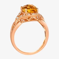 Le Vian® Ring featuring 2 3/8 CT. Cinnamon Citrine® 1/5 Nude Diamonds™ set 14K Strawberry Gold®