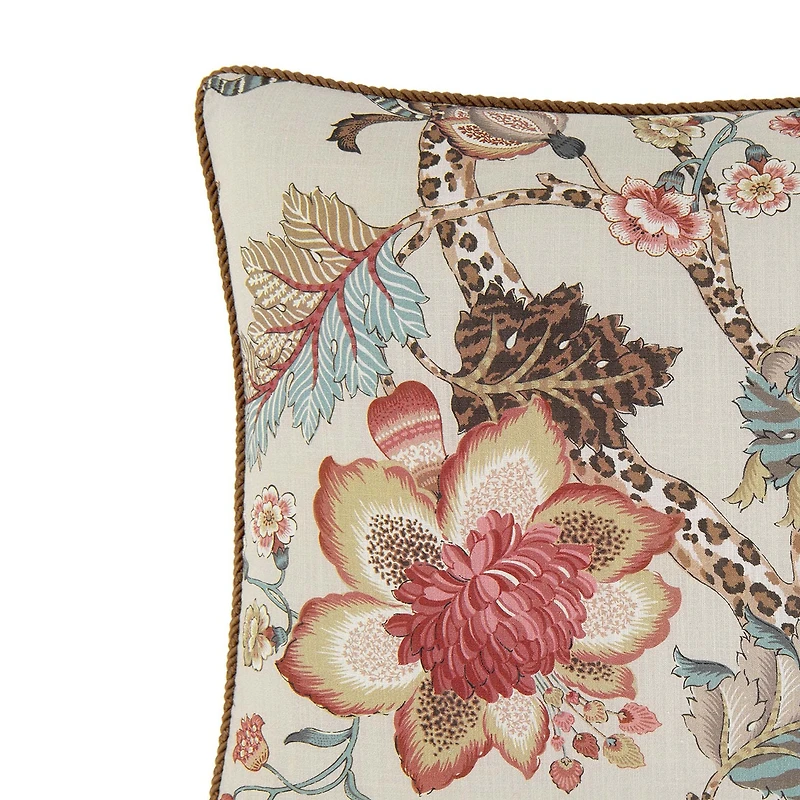 Rose Tree Haylie Floral Printed Square Throw Pillow
