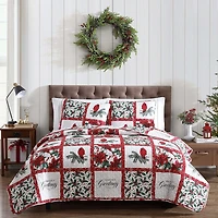 Beatrice Home Fashions Holiday Quilt Set