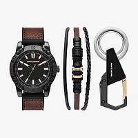Skechers Mens Brown 3-pc. Watch Boxed Set Sr9117