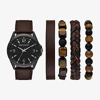Skechers Mens Brown 5-pc. Watch Boxed Set Sr9119