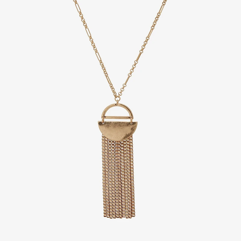 a.n.a Gold Tone Womens 30 Inch Pendant Necklace