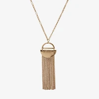 a.n.a Gold Tone Womens 30 Inch Pendant Necklace