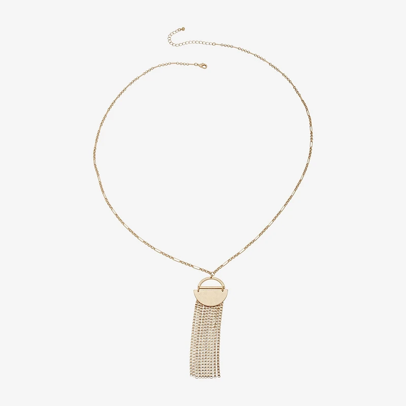 a.n.a Gold Tone Womens 30 Inch Pendant Necklace