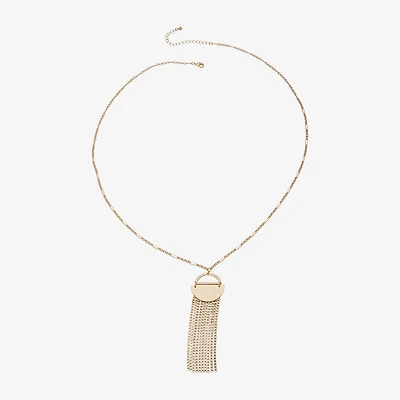 a.n.a Gold Tone Womens 30 Inch Pendant Necklace
