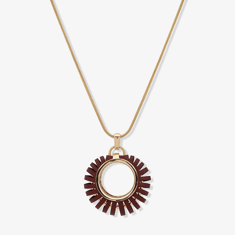 Worthington Gold Tone Womens 32 Inch Pendant Necklace