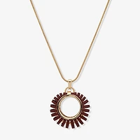 Worthington Gold Tone Womens 32 Inch Pendant Necklace