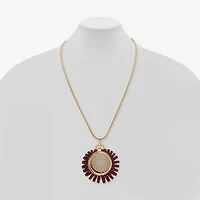 Worthington Gold Tone Womens 32 Inch Pendant Necklace