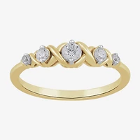 Womens 1/4 CT. T.W. Lab Grown White Diamond 10K Gold Cocktail Ring