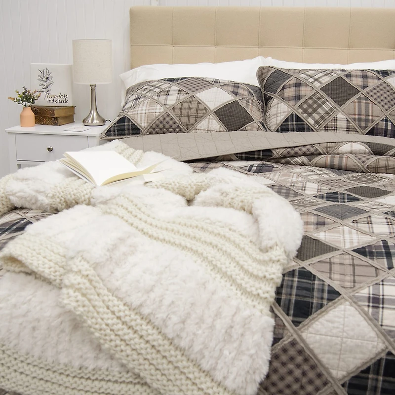 Donna Sharp Driftwood 3-pc. Hypoallergenic Quilt Set