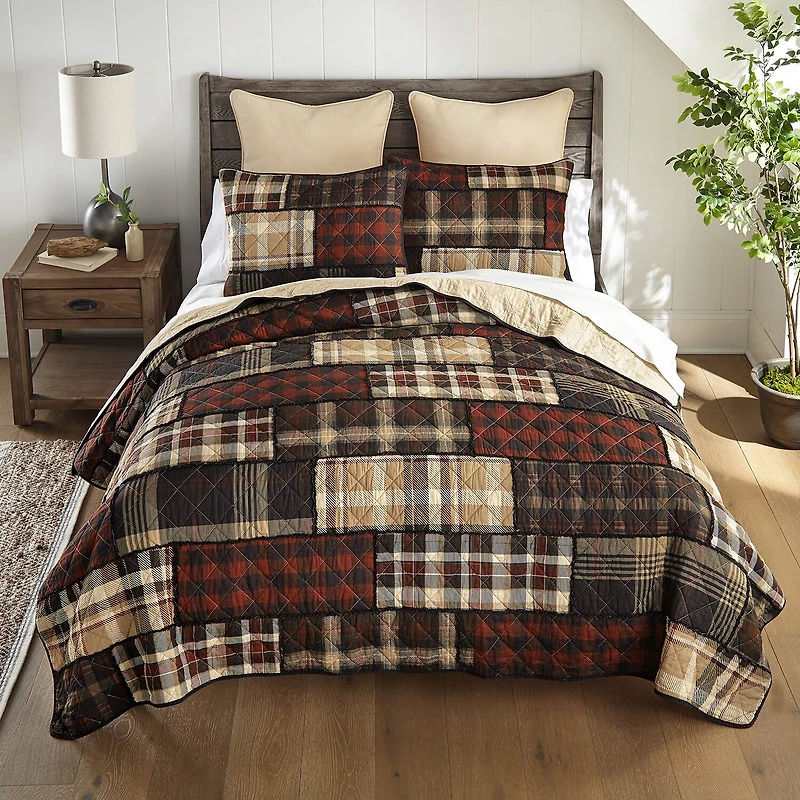 Donna Sharp Lj Plaid Hypoallergenic Quilt Set