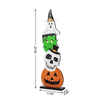 Glitzhome "36""H Wooden Porch Decor" Halloween Porch Sign