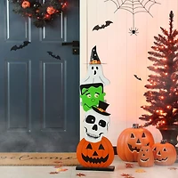 Glitzhome "36""H Wooden Porch Decor" Halloween Porch Sign