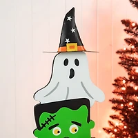 Glitzhome "36""H Wooden Porch Decor" Halloween Porch Sign