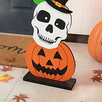 Glitzhome "36""H Wooden Porch Decor" Halloween Porch Sign