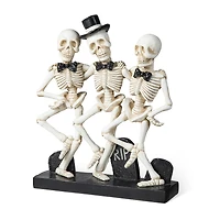Glitzhome "10.5""Dancing Skeleton Table Decor" Halloween Tabletop Decor