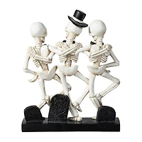 Glitzhome "10.5""Dancing Skeleton Table Decor" Halloween Tabletop Decor