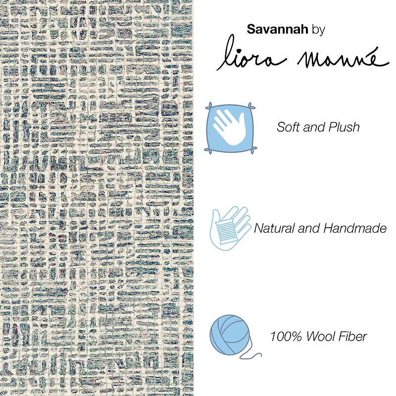 Liora Manne Savannah Grid Geometric Hand Tufted Rectangular Area Rug