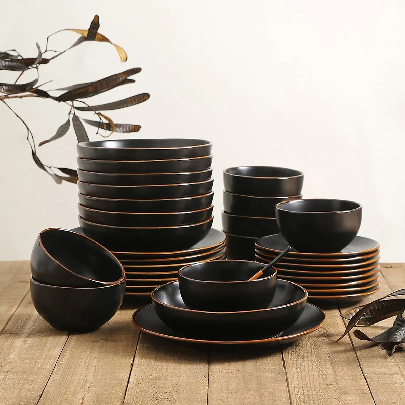 Stone + Lain Brasa 32-pc. Stoneware Dinnerware Set