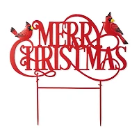 Glitzhome 24" Metal Merry Christmas Yard Art