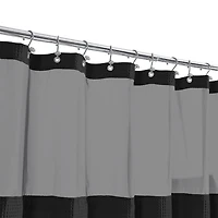 Awesome Home™ Waffle With Snap Liner Shower Curtain
