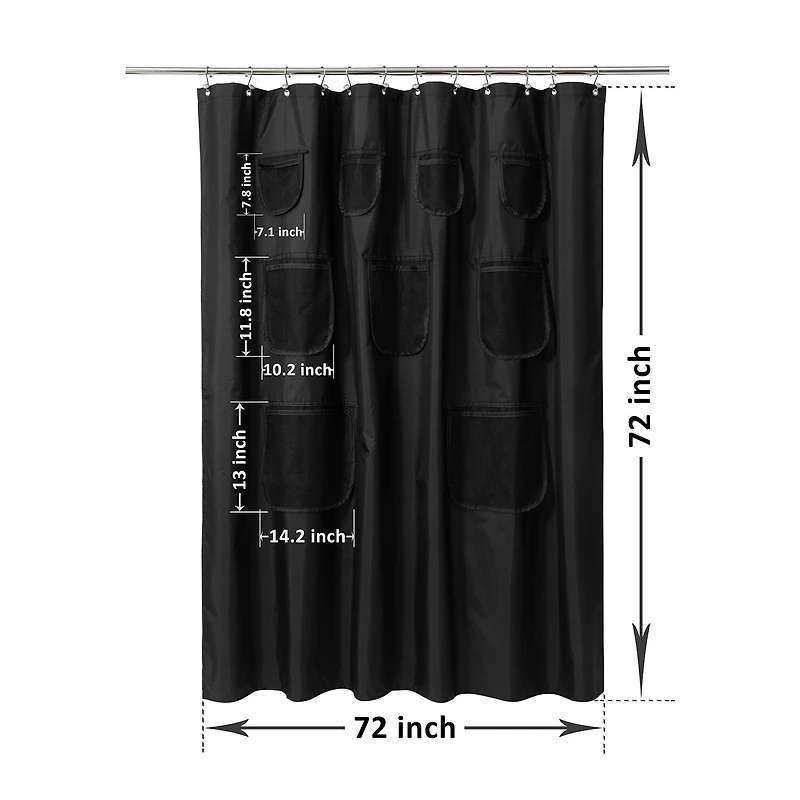 Awesome Home™ With Mesh Pockets Shower Curtain