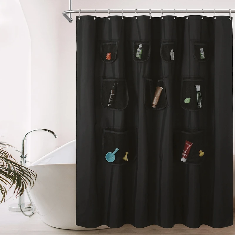 Awesome Home™ With Mesh Pockets Shower Curtain