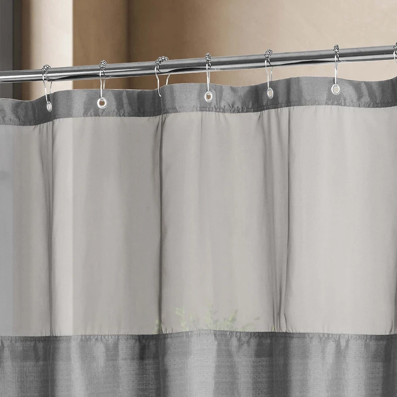 Awesome Home™ Waterproof Poly Snap Liner Shower Curtain Set
