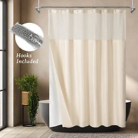 Awesome Home™ Waterproof  Poly Snap Liner Shower Curtain Set