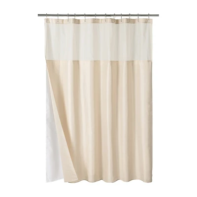 Awesome Home™ Waterproof Poly Snap Liner Shower Curtain Set